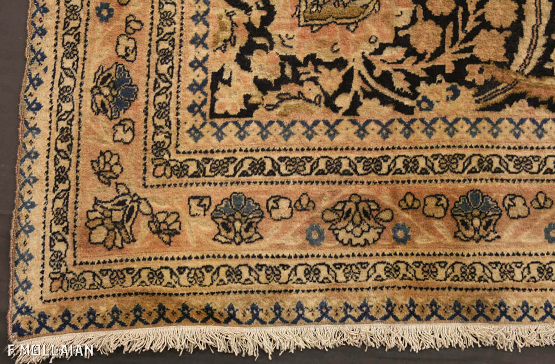 Teppich Persischer Antiker Kashan Mohtasham n°:16907327